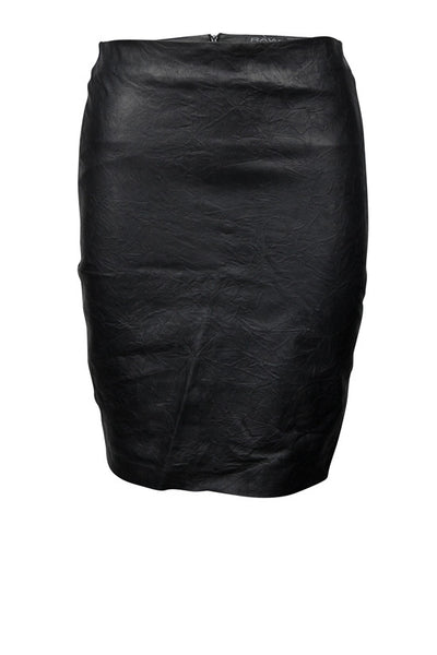 Raw Leather Tube Skirt